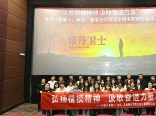 弘扬楷模精神 汲取奋进力量——工程总承包、安装、第十工程公司党支部开展主题观影